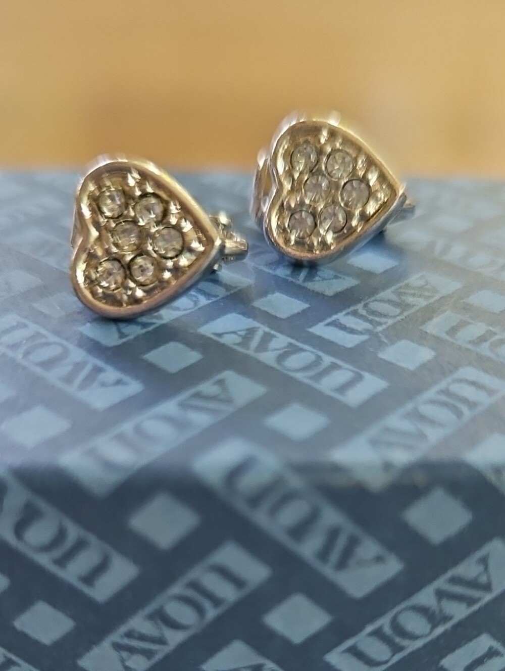 Avon Silver Heart Clip-on Earrings
